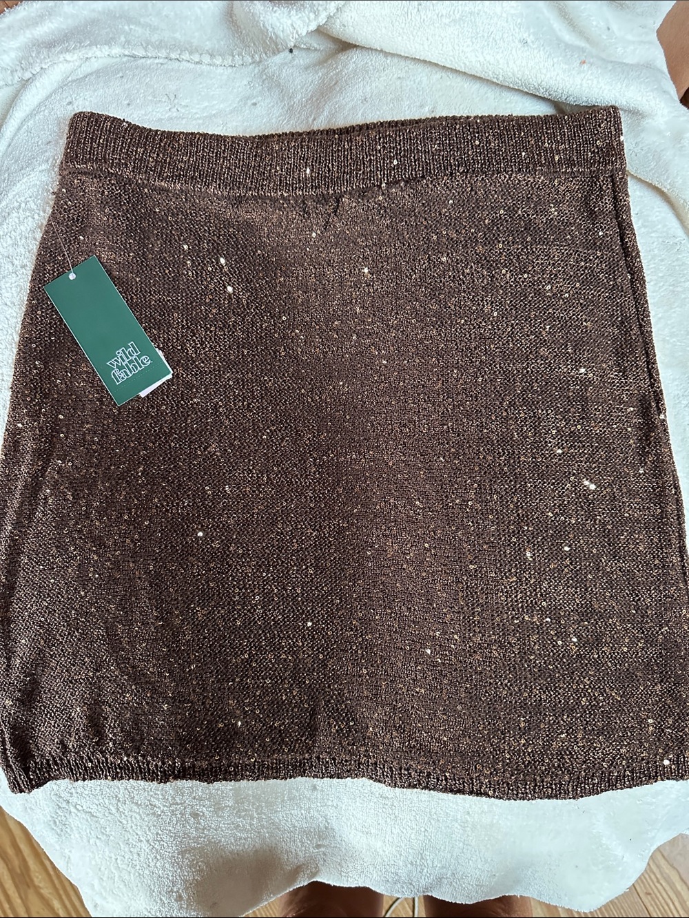 wild fable Brown Speckled Knit Mini Skirt
